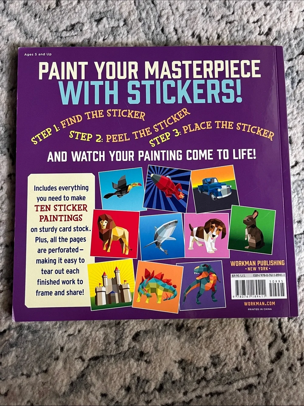 Paint By Sticker Kids Activity Book - Blue